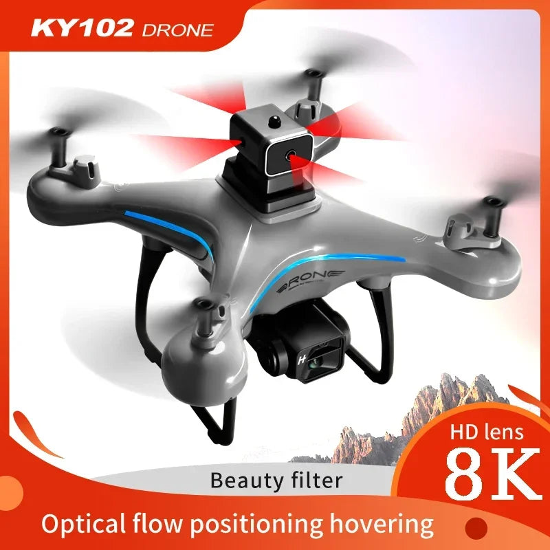 KY102 Rc Drone 8K Profesional Dual-Camera Aerial Photography 360° Obstacle Avoidance Optical Flow Four-Axis RC Aircraft 10000M