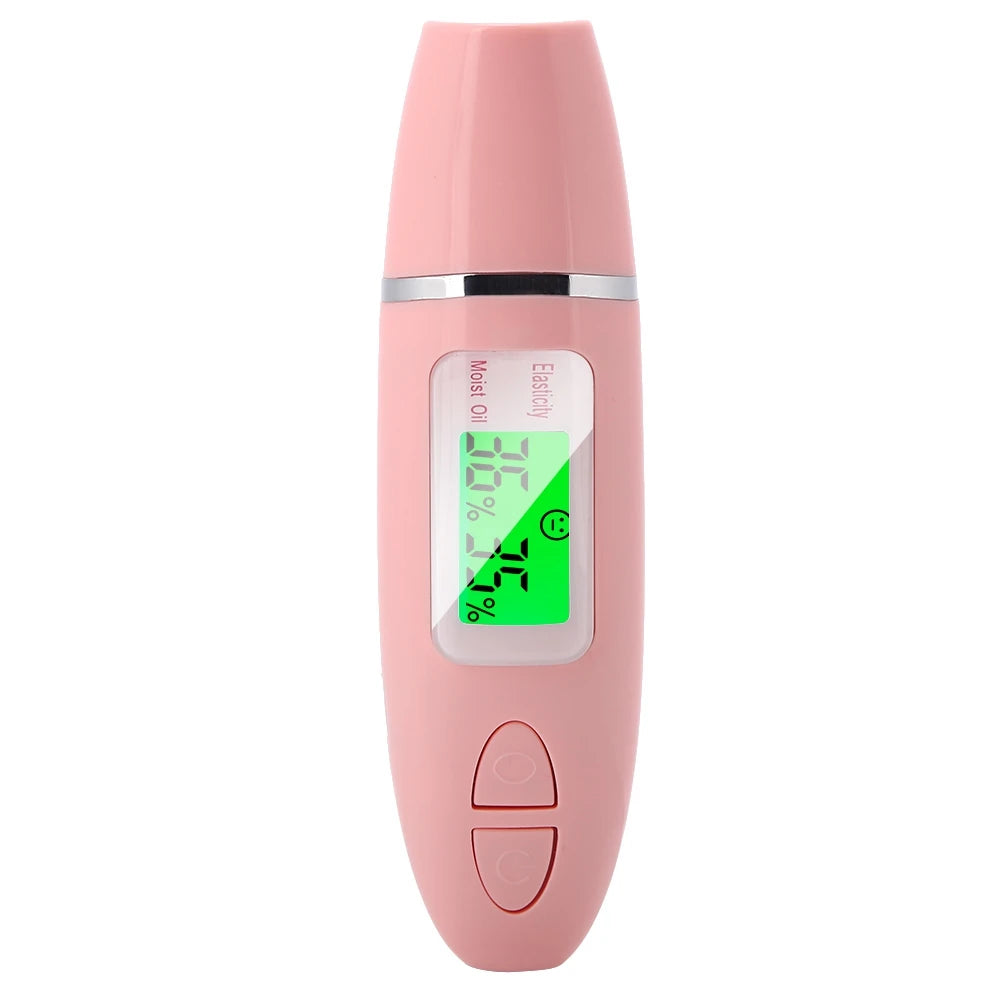 Moisture Meter Portable Digital LCD Display Precision Skin Sensor Tester Face Moisture Water Oil Analyzer Skin Moisture Tester