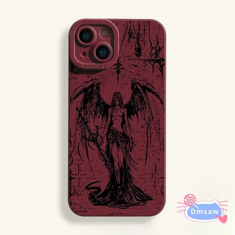 Gothic Style Case For Samsung Galaxy A16 A06 M35 M55 F15 M15 A55 A35 A25 A15 M34 M54 M14 A01 A056 A05s Cute Cool Soft Cover