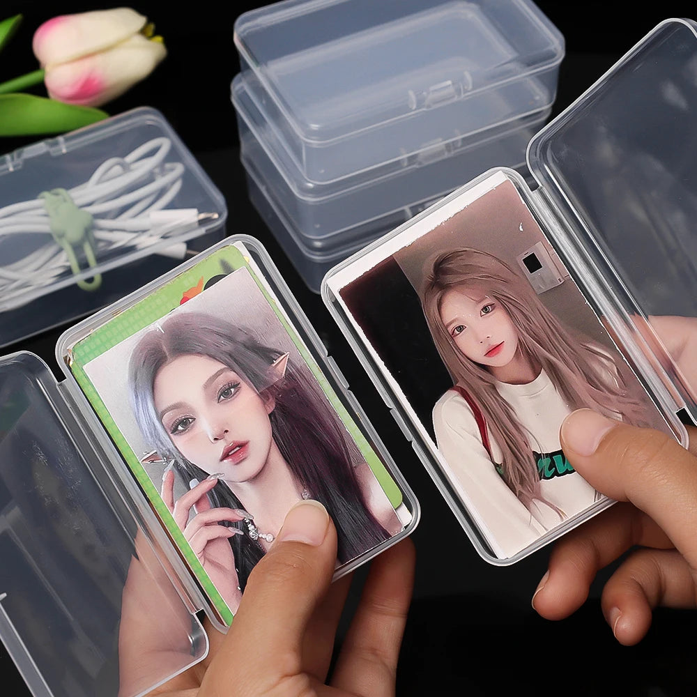 10/3Pcs Transparent Plastic Boxes Playing Cards Container Storage Case Packing Poker Game Card Box Board Games Card Organizer
