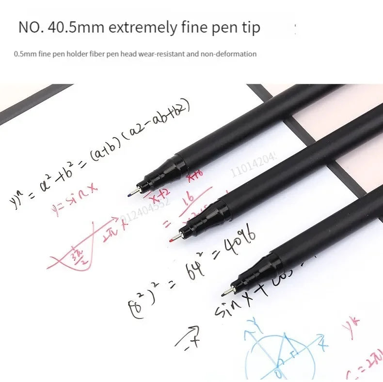 8pcs Erasable Whiteboard Pen 0.5mm Fine Point Black/Blue/Red Ink Blackboard Marker School Office Art Writing Stationery