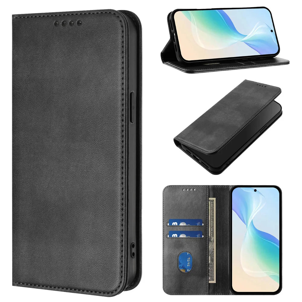 Wallet Flip Luxury Leather Phone Case on For Oneplus 15 13 13T 13R 13S 12 12R 11 11R 10T 10R 10 9 Pro 9R 8T Magnetic Back Cover