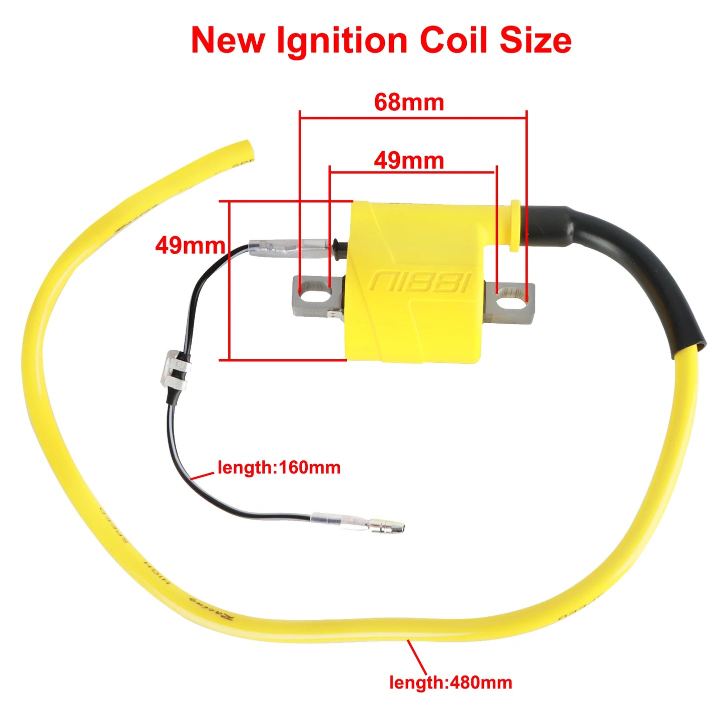 NIBBI 2T/4T Universal Motorcycle Ignition Coil Motocross Racing Coil for Honda ATV Scooter Yamaha Ktm Engine Ignition Parts