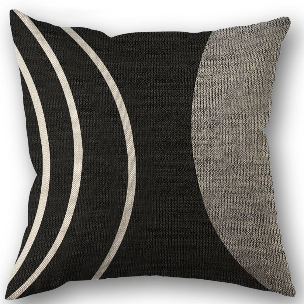1/4pcs Abstract Geometric Throw Pillow Covers 45X45cm Modern Boho Black And White Decorative Cushion Cases Home Decor
