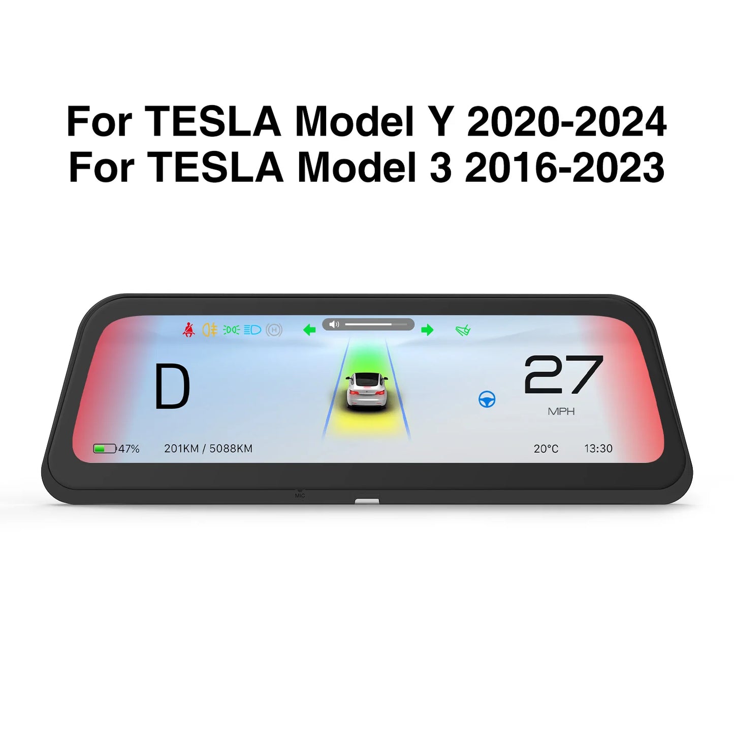 2025 NEW 9.6" Head Up Display for Tesla HUD for Model 3 2016-2023 Y 2020-2024 5-minute Quick Installation Carplay Android AUTO