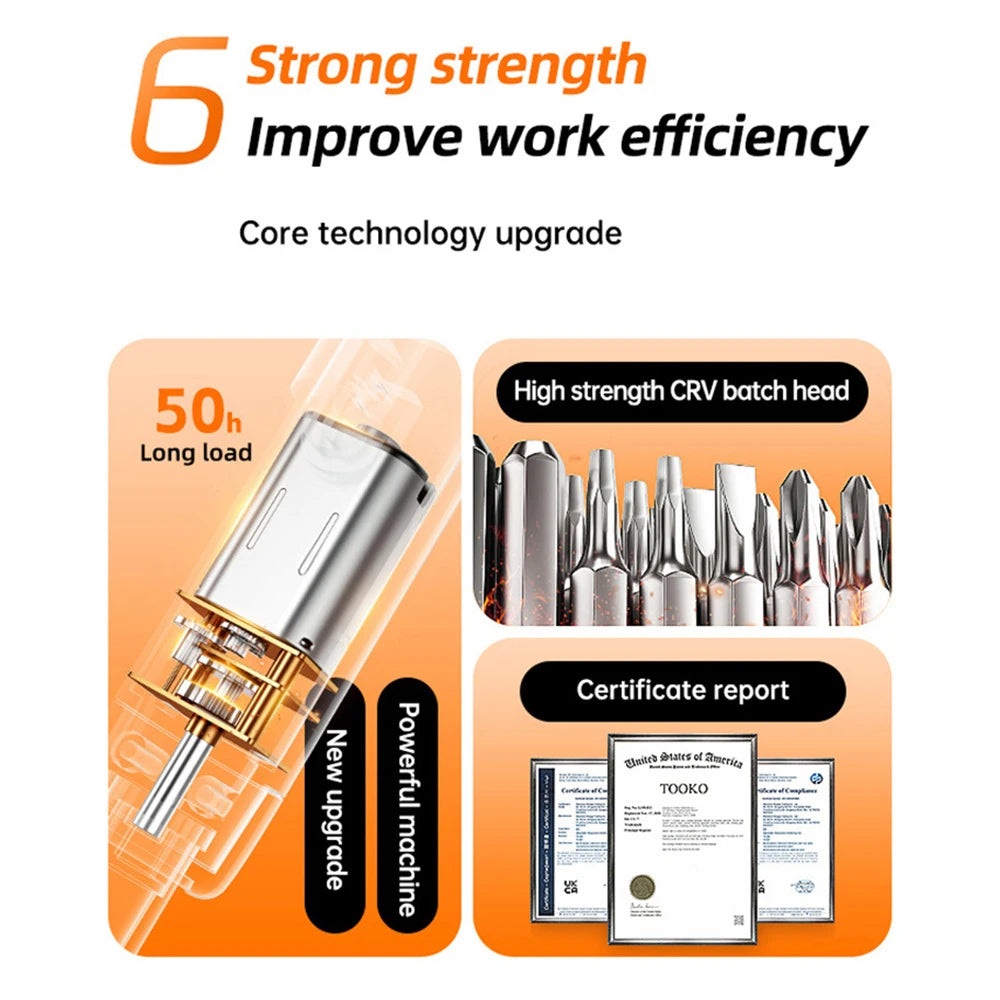 46 In 1 Electric Screwdriver Set Precision Power Tool Kit Rechargeable Wireless Mini Small Bits for Mobile Cell computer Repair