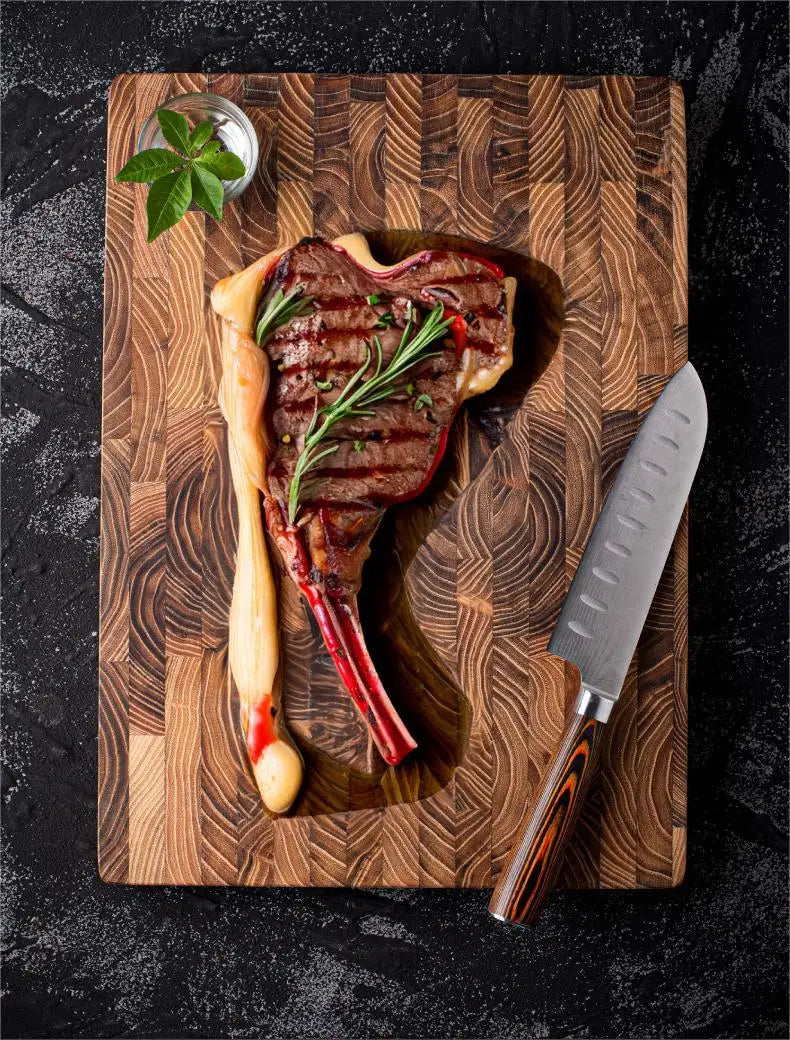 Large Size,High Quality Teak Wood Cutting Board:16.5*11.8 Inch/13.3*9.5 Inch,1 Inch Thick,Suitable For Christmas,Halloween