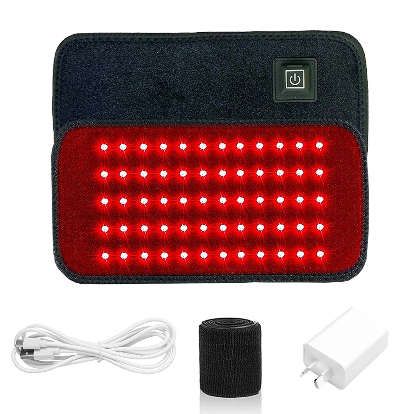 60 LEDs Red&Infrared Light Therapy Belt 850nm 660nm Back Burn Fat Wrap Slimming Machine Waist Heat Pad Full Body