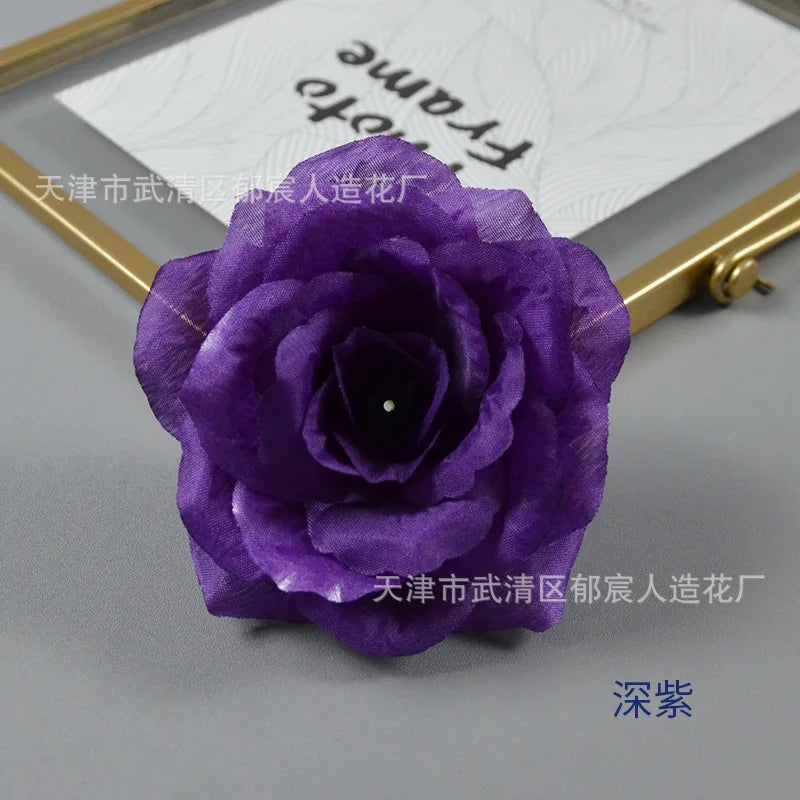10pcs 10cm Artificial Roses Flower Heads DIY Wedding Home Decoration Party Festival Supplies Fake Flowers