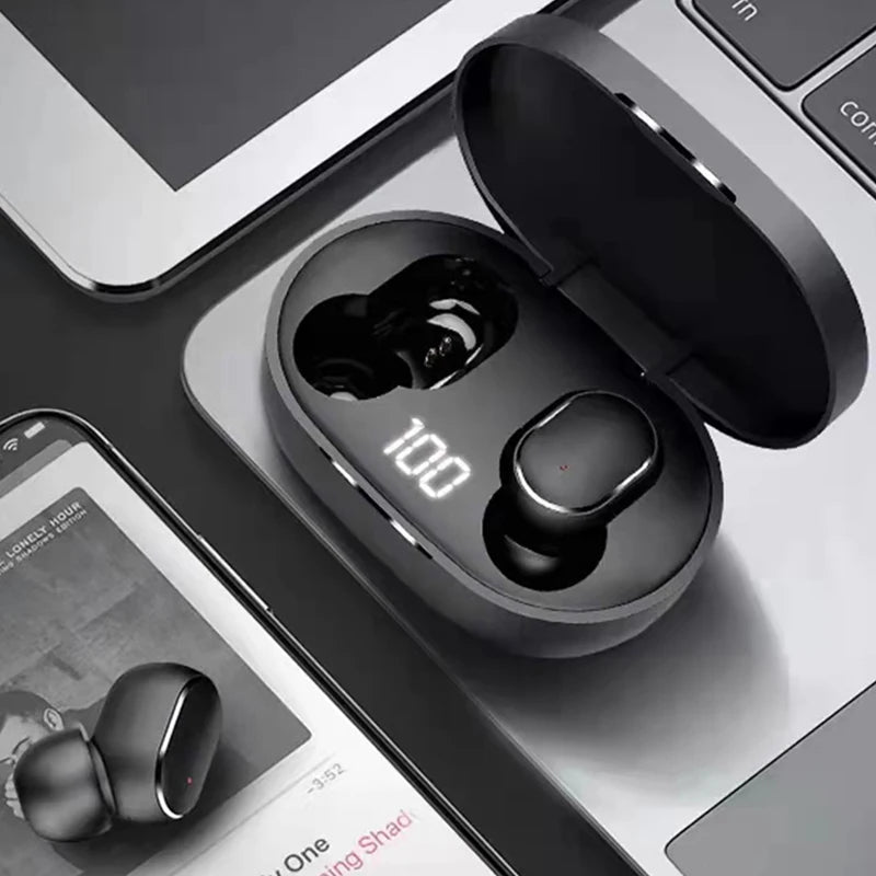 E6S TWS Wireless Bluetooth Headset Waterproof Noise Cancelling LED Earbuds with Mic Wireless Headphones Bluetooth Earphones