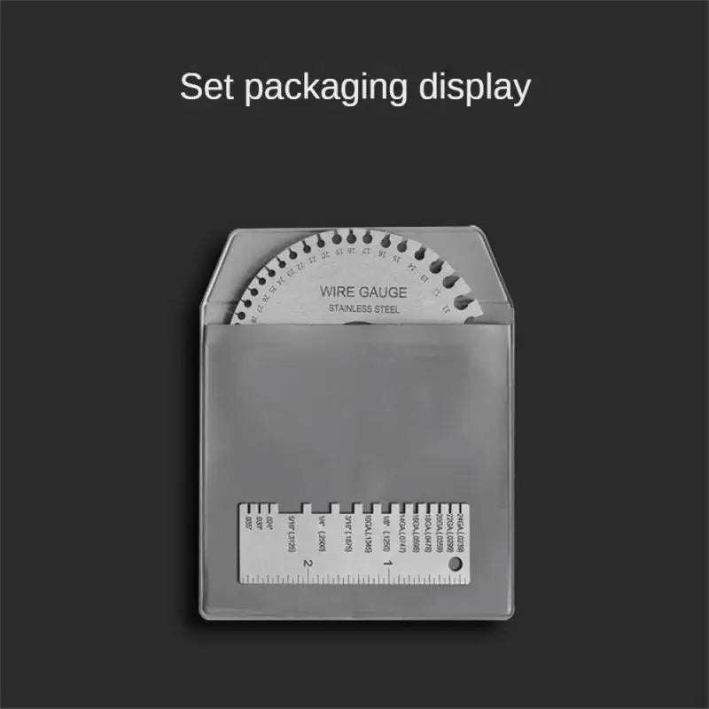 Stainless Steel American Standard Wire Diameter Gauge Measurement Of Wire Diameter And Thickness Welding Inspection Ruler Gauge