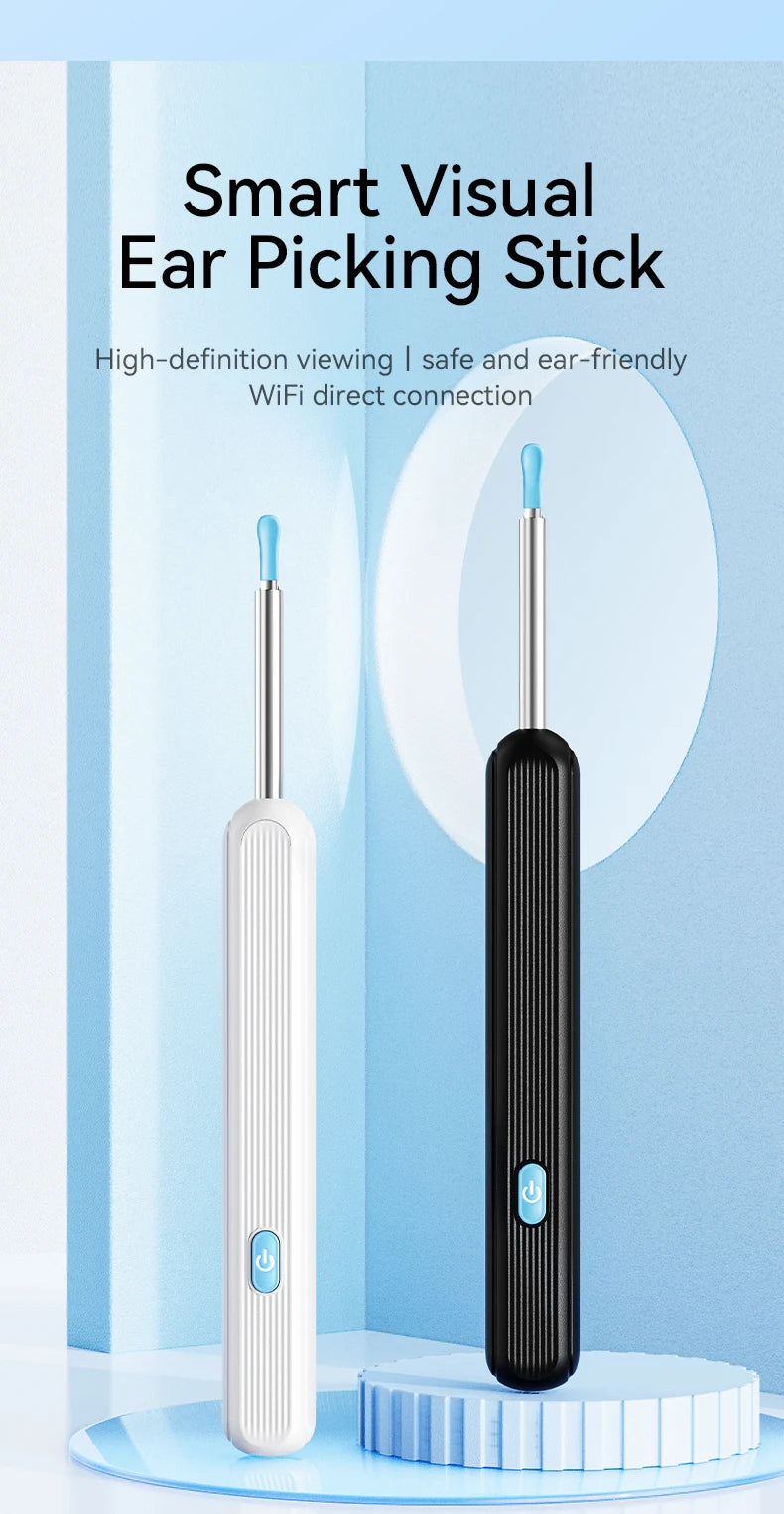 Wireless Ear Wax Cleaner with Camera Safe Earwax Removal Endoscope with Camera Luminous Ear Cleaner Ear Cleaning Tools Ear Care