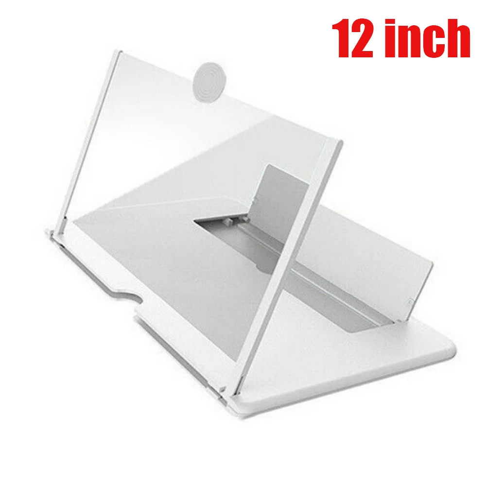 Portable 12 Inch Phone Large Screen Amplifier 3D Magnifying Glass Holder HD Mobile Phone Screen Video Magnifier Screen Bracket