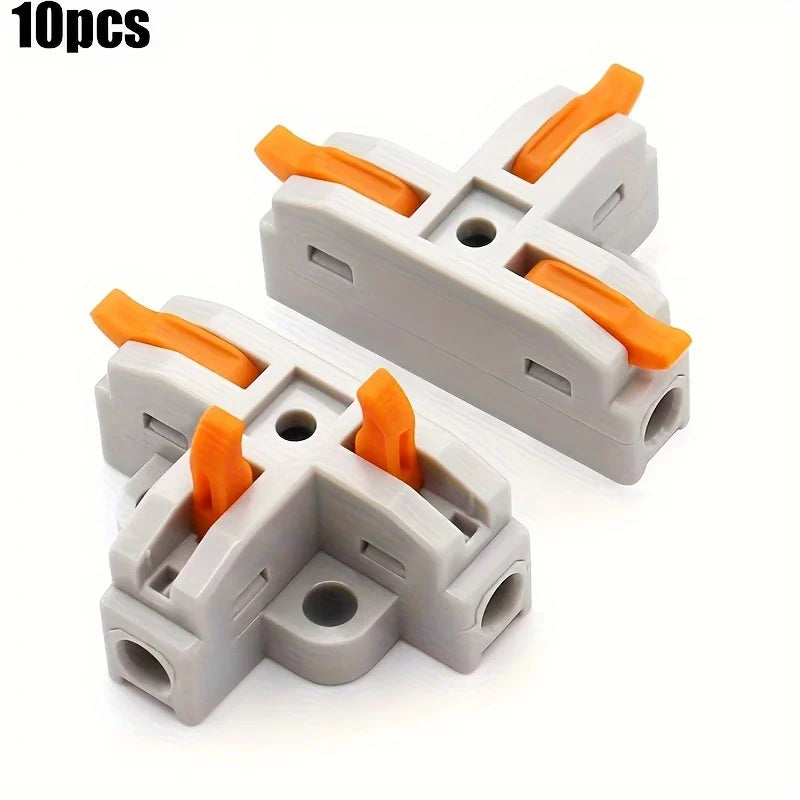 5PCS T3 T4 Quick Connector T-Clip Three-Way And Four-Way Splitter T-Clip Cable Branch Quick Connector Terminals