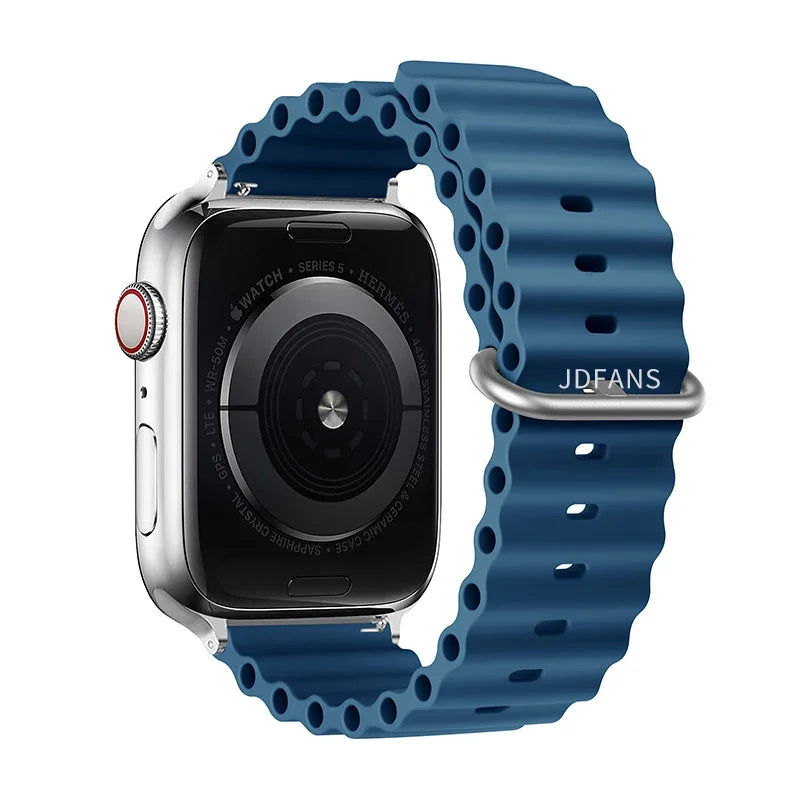 Ocean Band for Apple watch Ultra Series 10 9 7 8 5 6 SE 49mm 45mm 46mm 42mm 44mm 40mm 41mm Silicone bracelet correa iWatch Strap