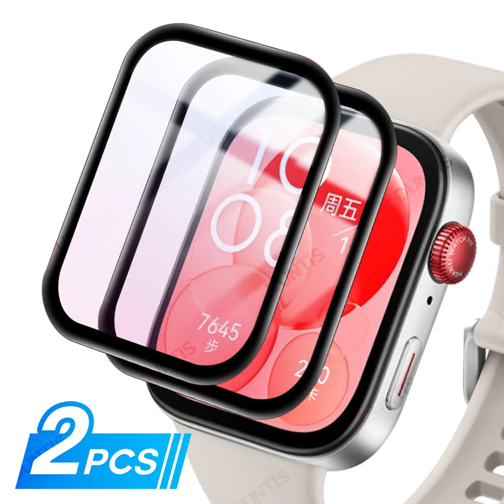 Screen Protector for Huawei Watch Fit 3 3D Curved Screen Protector for Huawei Watch Fit3 Ultra-HD Full Coverage Protective Film