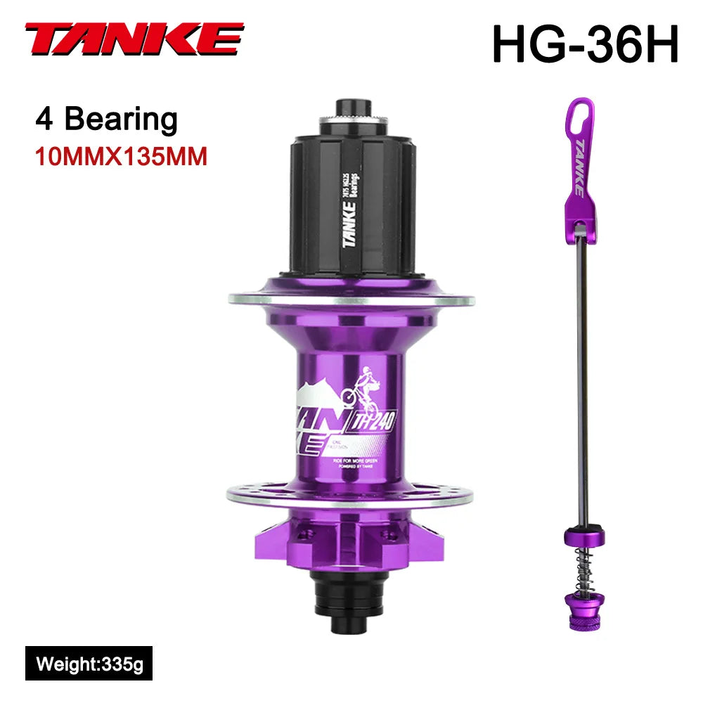TANKE 120 Click Hub Bearing MTB Hub Front Rear 32 36 Holes Disc Brake Bicycle Hubs 7 8 9 10 11 12 Speed Quick Release 6 Pawl Hub