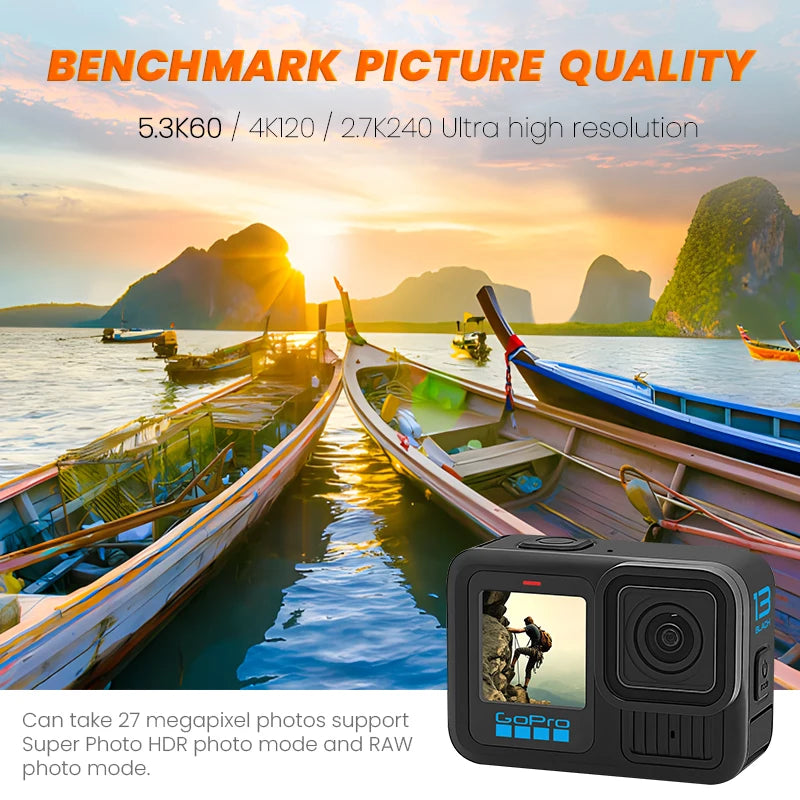 New GoPro HERO13 Black High Definition 5.3K Outdoor Anti Shake Camera Cycling Sports Camera