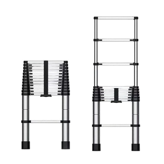 ZC1-Multi-Purpose Stainless Steel Telescopic Loft Ladder Adjustable Portable Engineering Straight Step Folding Ladder for Househ