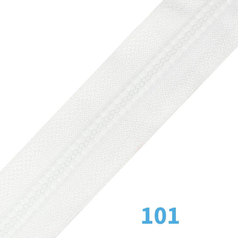 (10pcs)5# resin 60CM zipper clothing color single head open tail long down jacket cotton clothes glue teeth
