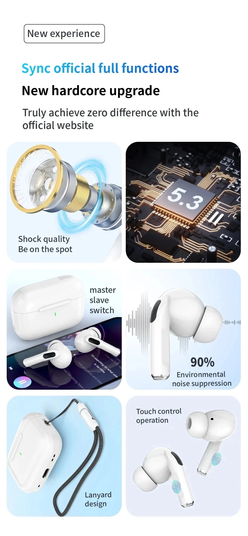 Original Air Pro TWS Max Wireless Bluetooth Earphones In Ear Earbuds Sport Noise Cancelling Headset For Android iPhone Headphone
