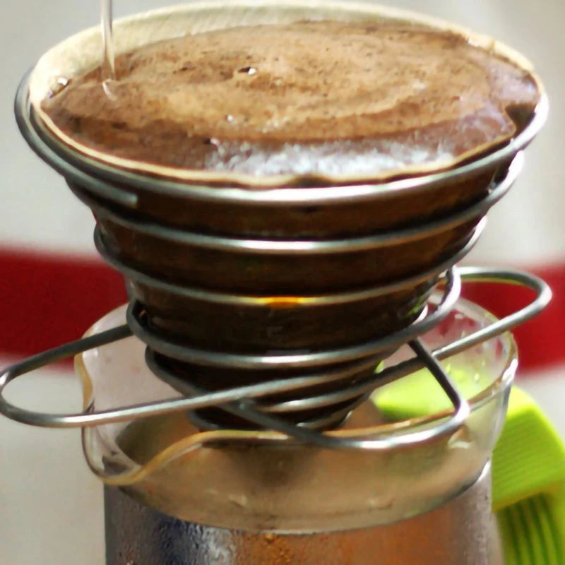 Outdoor Camping Foldable Coffee Filter Cup Spring Travel Portable Mini Espresso Maker Dripper Stainless Steel Drop Shipping