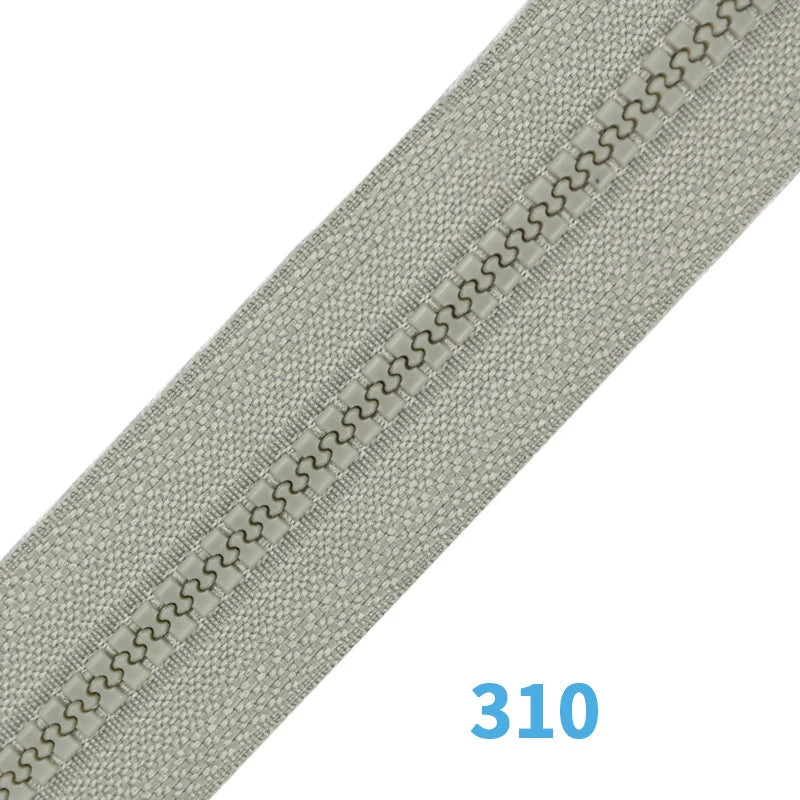 (10pcs)5# resin 60CM zipper clothing color single head open tail long down jacket cotton clothes glue teeth
