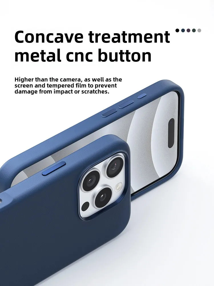 Original Magnetic Animation Leather Case Magsafe for iPhone 16 Pro Max 16Pro Case with Wireless Charging