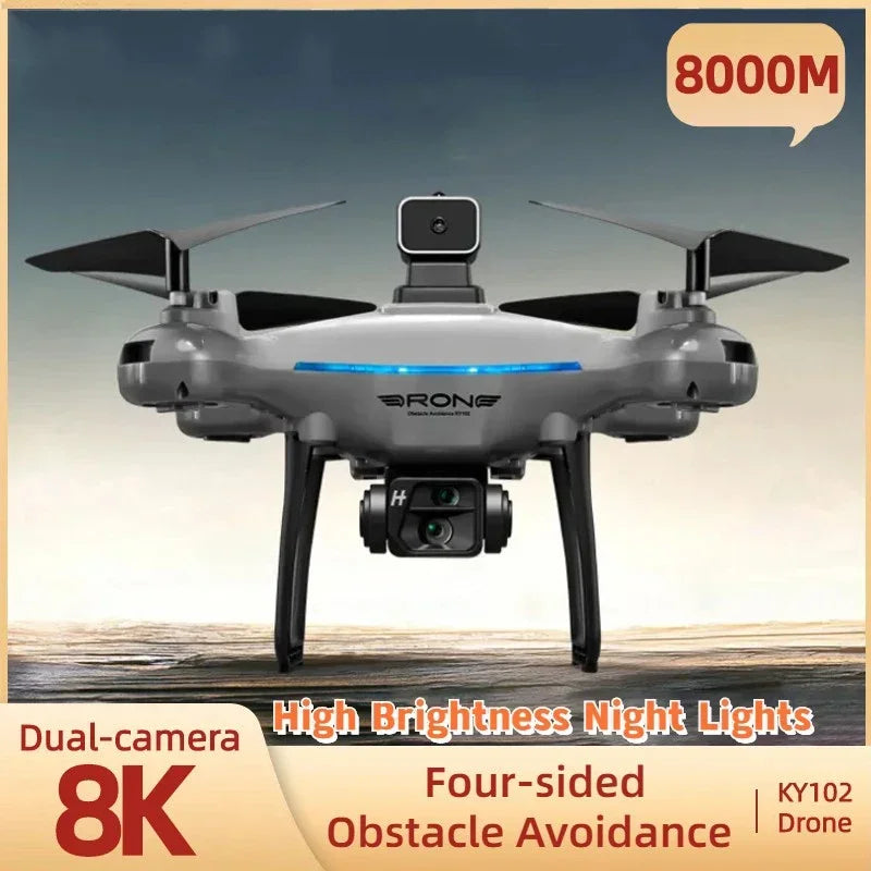 KY102 Rc Drone 8K Profesional Dual-Camera Aerial Photography 360° Obstacle Avoidance Optical Flow Four-Axis RC Aircraft 10000M