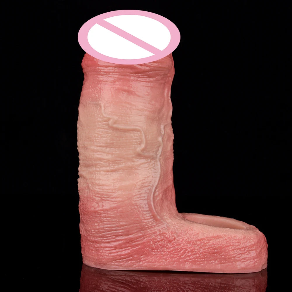 ORALSX 10 Styles Silicone Reusable Open-ended Penis Sleeve Delay Ejaculation Dick Enlargement Sex Toys For Men Game Pleasure