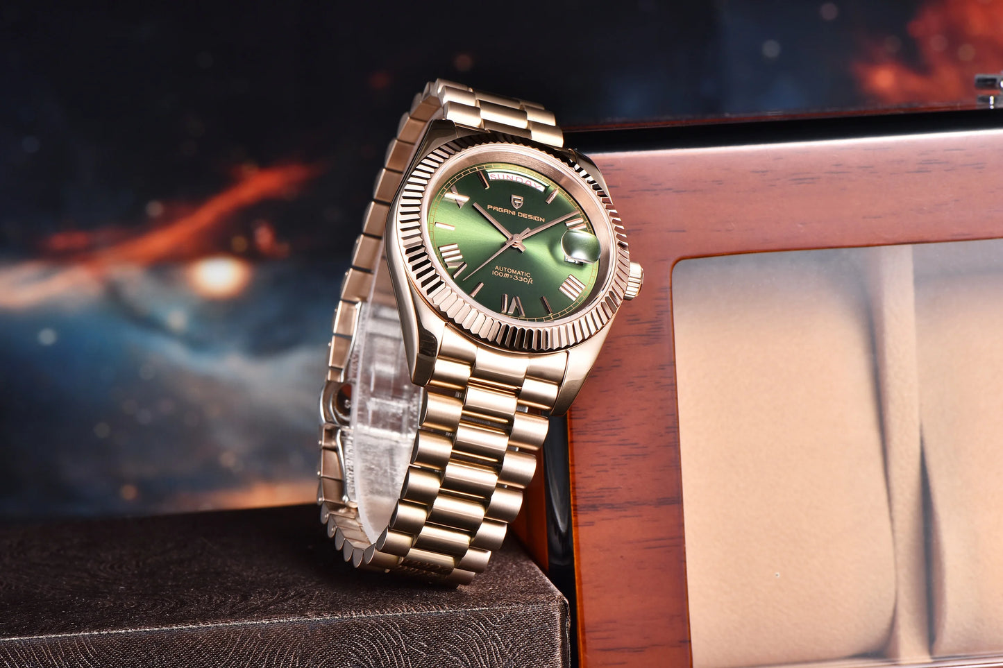 2025 New PAGANI DESIGN DD40 Luxury Rose Gold Automatic Watch For Men Mechanical Watches AR Sapphire Glass Date Wrist watch Men
