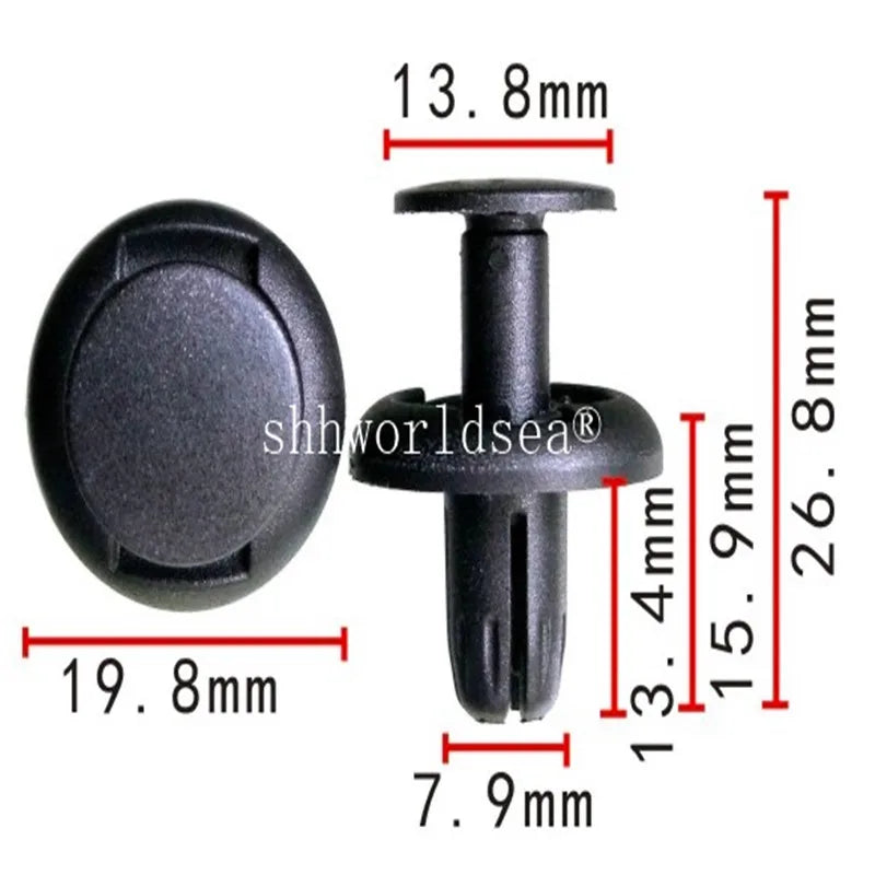 Shhworldsea 100PCS 07147401727 8MM New Engine Cover Cotton Leaf Clip Auto Accessories Plastic Fatener Clips For BMW