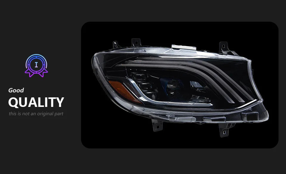 AKD Head Lamp for Benz Sprinter LED Headlight 2018-2023 Headlights Sprinter DRL Turn Signal High Beam Angel Eye Projector Lens