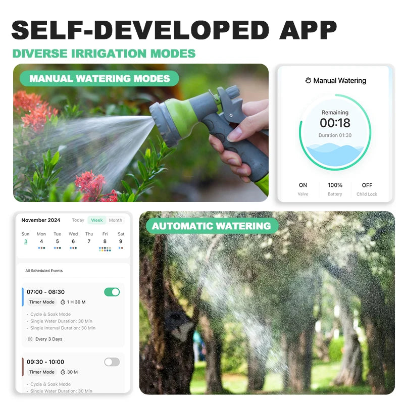 Smart Tuya WIFI Garden Watering Timer Automatic Sprinkle Water Timer Valve Outdoor Irrigation Watering System Alexa Google Home