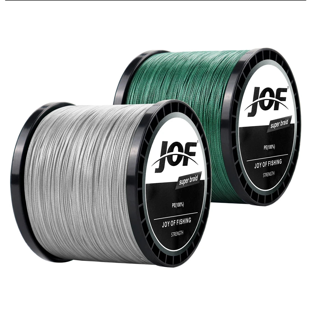 JOF X12 Braided Fishing Line 1000M 500M 300M 12 Strands MultiColor Multifilament Saltwater PE Line 33 42 55 65 90 103 150LB