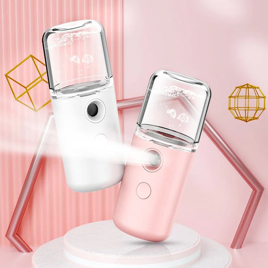 Portable Mini Facial Steamer Face Skin Care Nano Mist Sprayer Vaporizer Beauty Water Spa Nebulizer Humidifier USB Rechargeable