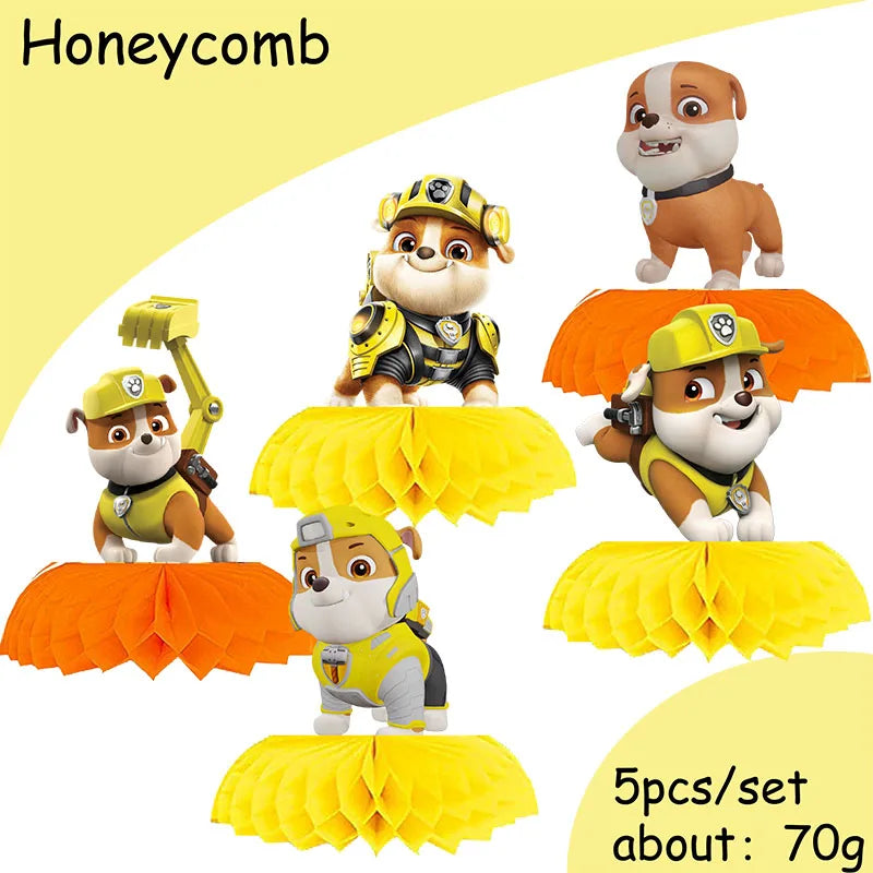 New Paw Patrol Birthday Decoration Dogs Rubble Disposable Tableware Cup Plate Tablecloth Baby Shower Kids Girl Boy Party Supplie