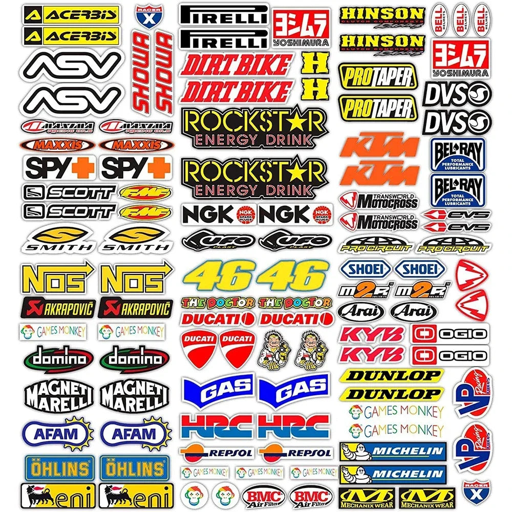 New Sponsor Cartoon Any Paste Stickers Motorcycle Bicycle Car Modification Accessories Helmet Toy Model Suitcase Decor Decals