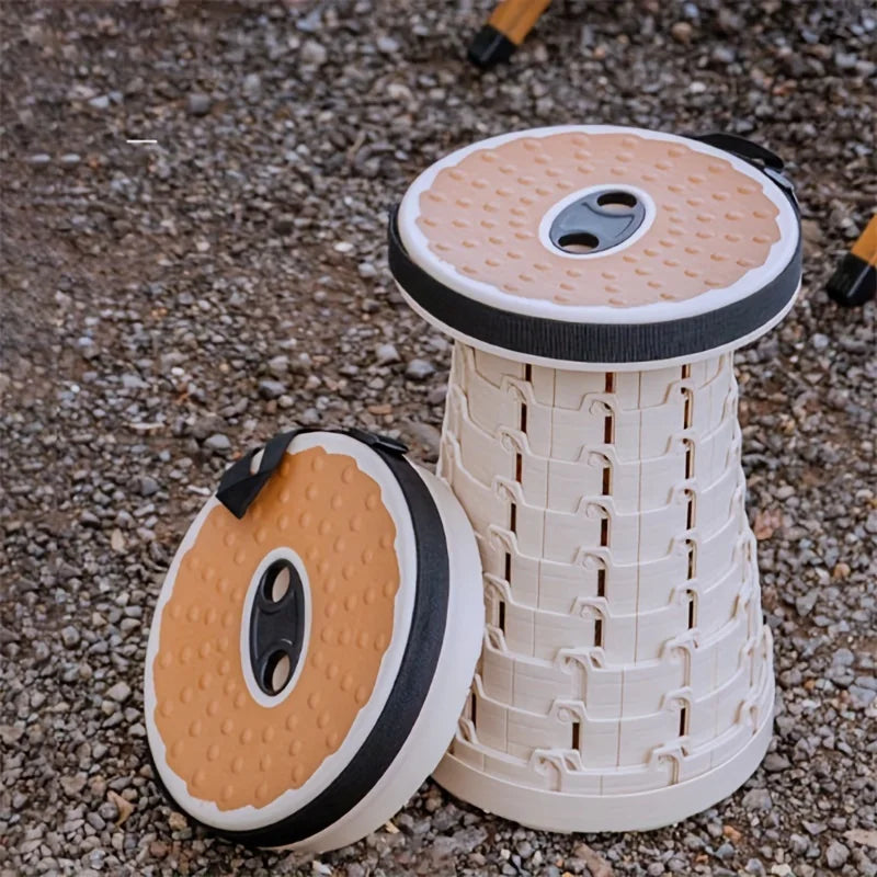 Outdoor folding stools, portable, travel adjustable and extendable chairs, soft rubber seats, street vendors, night markets