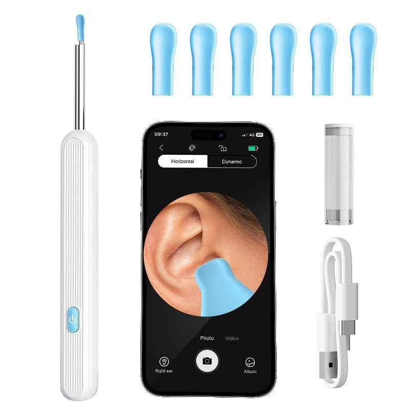 Wireless Ear Wax Cleaner with Camera Safe Earwax Removal Endoscope with Camera Luminous Ear Cleaner Ear Cleaning Tools Ear Care