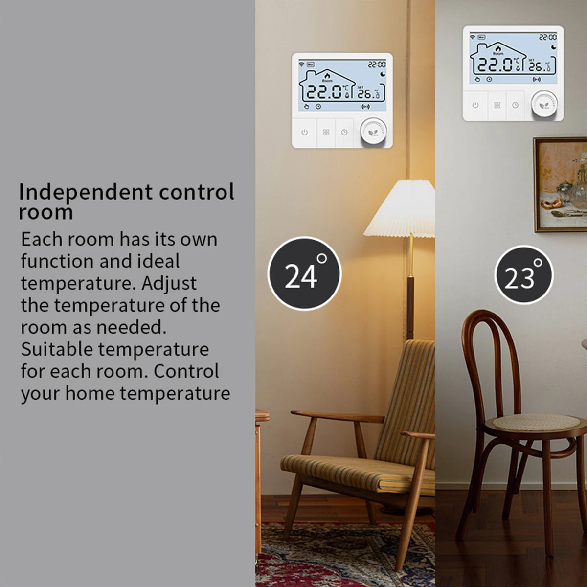 Tuya Wifi Boiler Thermostat Wireless Heating Room Thermostats Wifi Battery Operated Gas Boiler Water Heating Alexa Google Home