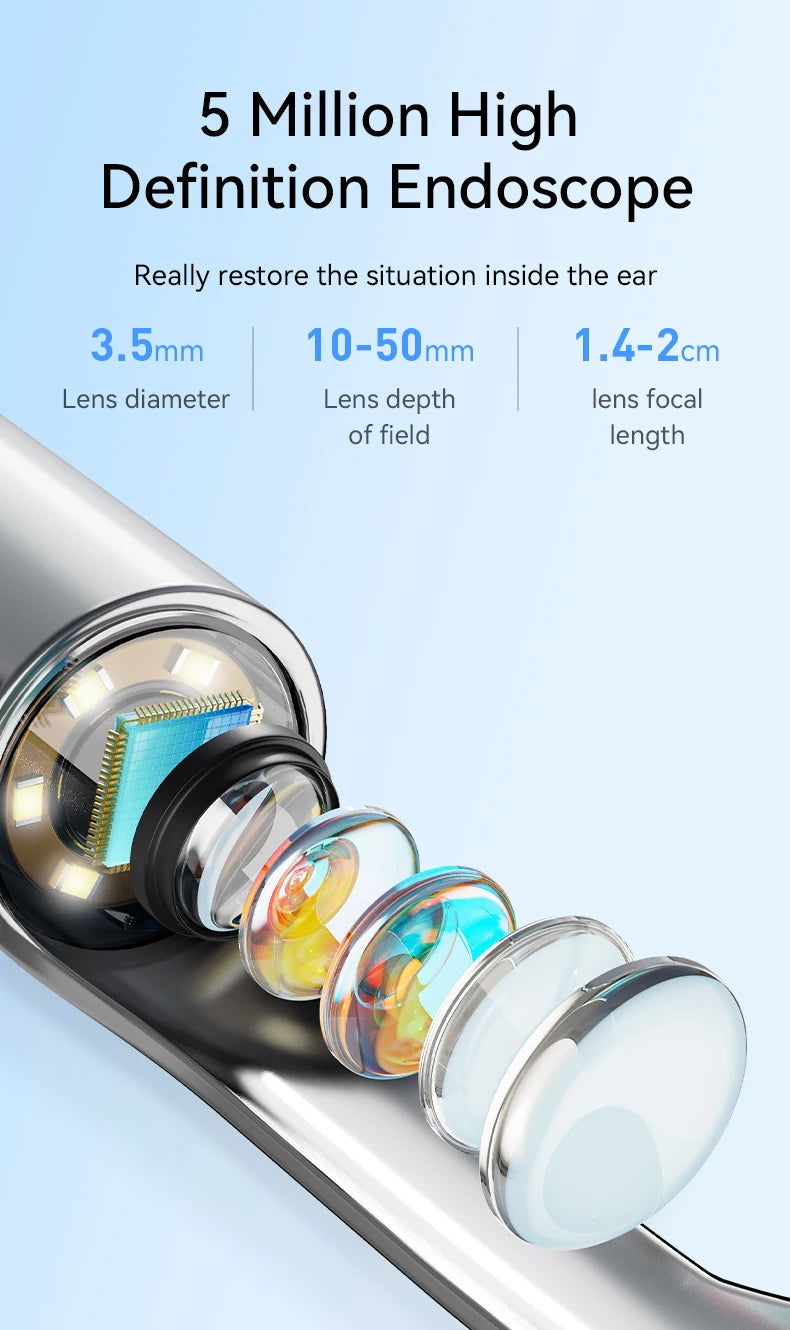 Wireless Ear Wax Cleaner with Camera Safe Earwax Removal Endoscope with Camera Luminous Ear Cleaner Ear Cleaning Tools Ear Care
