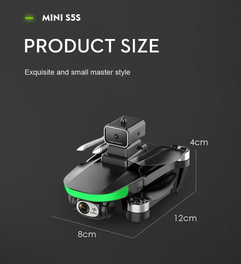 New S5S Mini Drone 4k Profesional 8K HD Camera Obstacle Avoidance Aerial Photography Brushless Foldable Quadcopter 1.2km