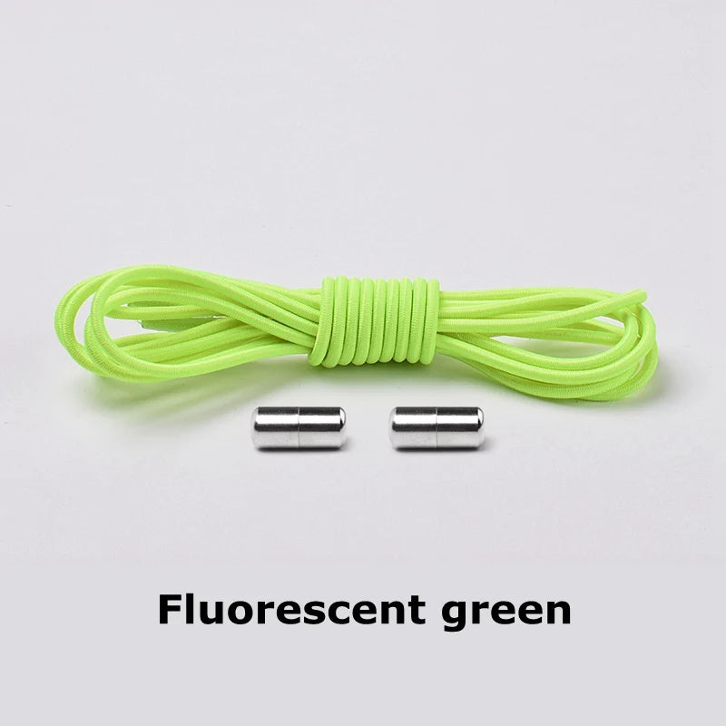 Elastic Laces Sneakers Round Shoelaces without ties Rubber No Tie Shoe laces Shoes Kids Adult Quick Shoe lace Rubber Bands