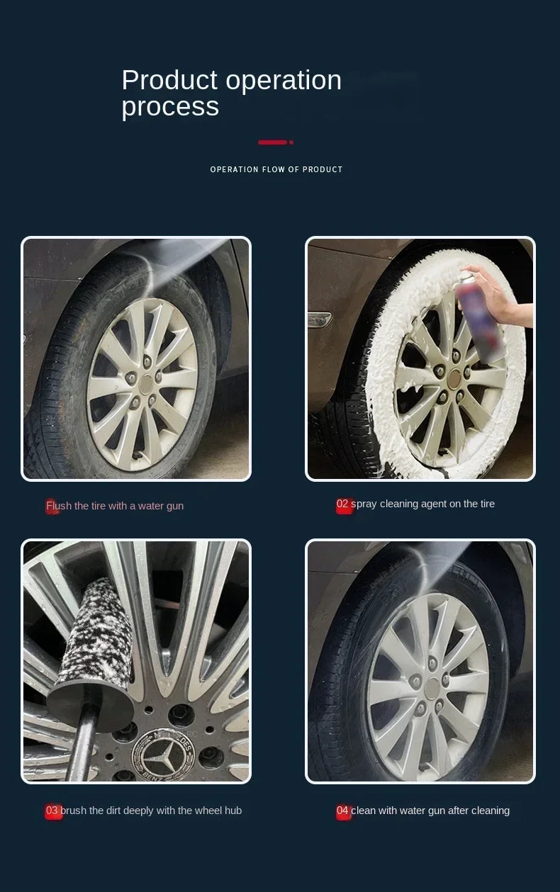 Auto Wheel Detailing Brush Bendable Wheel Woolies for Car Rim Tire Washing Easily Clean Hard-To-Reach Areas Car Cleaning Tools