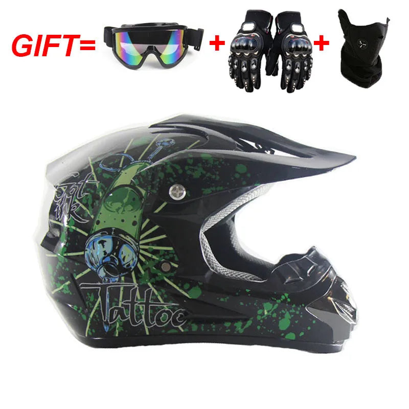 Adult Motocross Dirt Bike Helmet Dirtbike ATV Helmet Unisex Adult Men Women Adjustable Off-Road Motorcycle Helmet