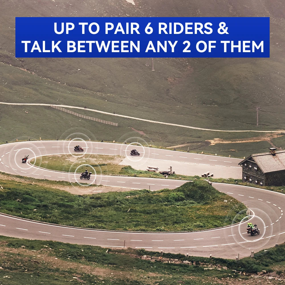 LEXIN-G2P Motorcycle Bluetooth Helmet Intercom,Upgradednoise Cancellation Headphones,6 Color Cases,Hi-fi Stereo Sound Quality