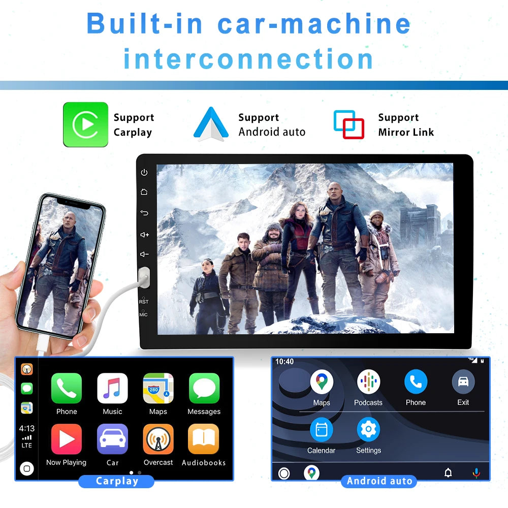Podofo 1 din Car Radio HD Autoradio Multimedia Player Touch Screen Car Stereo MP5 FM Bluetooth USB Camera Car 1 Din Player