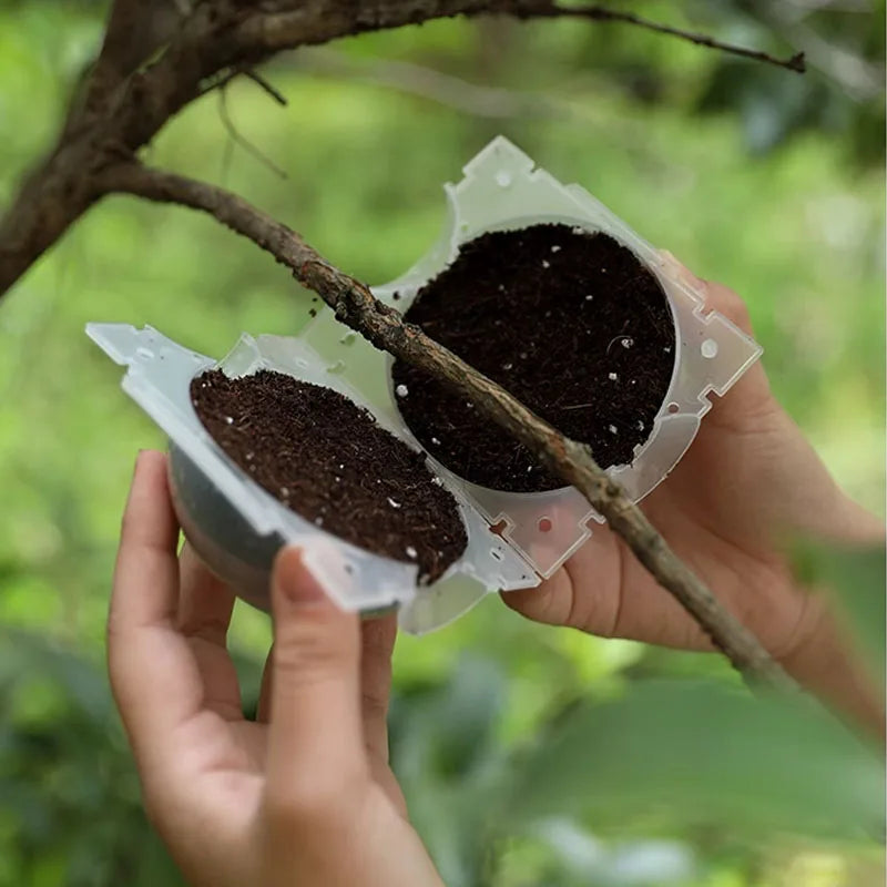 Plant Rooting Ball Air Layering Pods High Pressure Propagation Root Grow Box Graft Breeding Growing Case Planting Nursery Pot