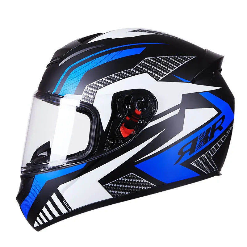 ICE.BEACON 3C certification national standard motorcycle helmet men and women winter personality safety four season rider Blueto